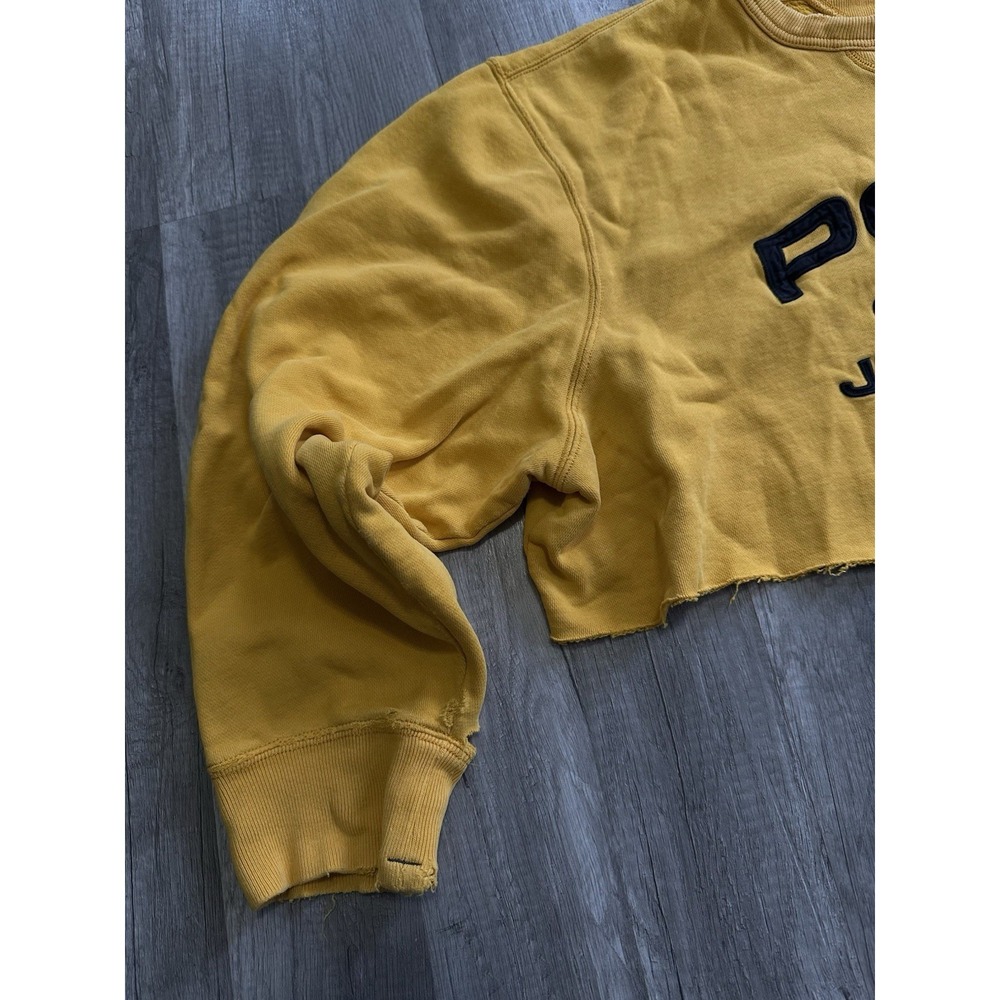 Vintage Ralph Lauren Polo Jeans Co Women's Cropped USA Flag Sweatshirt XX-Large - Picture 4 of 14